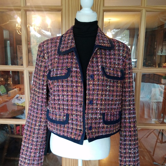 Moda International Jackets & Blazers - Moda International(VS) Rainbow Tweed Jacket